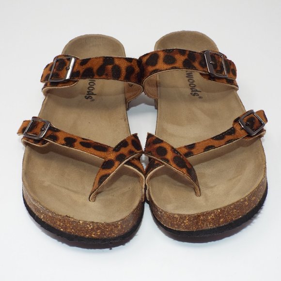 Outwoods | Shoes | Outwoods Leopard Print Cork Sandals | Poshmark